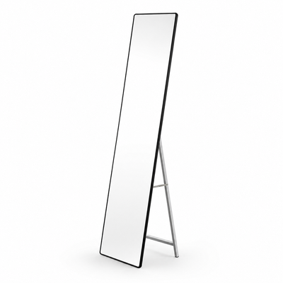 مراية ستاند زجاج، 160×40 سم، ستاند معدن - اسود product image 2