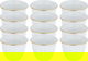 طقم فناجين قهوة عربي بورسلان السيف غاليري، 12 قطعة، مخطط ذهبي - أبيض product image 1