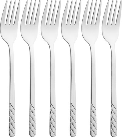 طقم شوك حلا ستانلس ستيل السيف غاليري, 6 قطع، منقوش - فضي product image 1