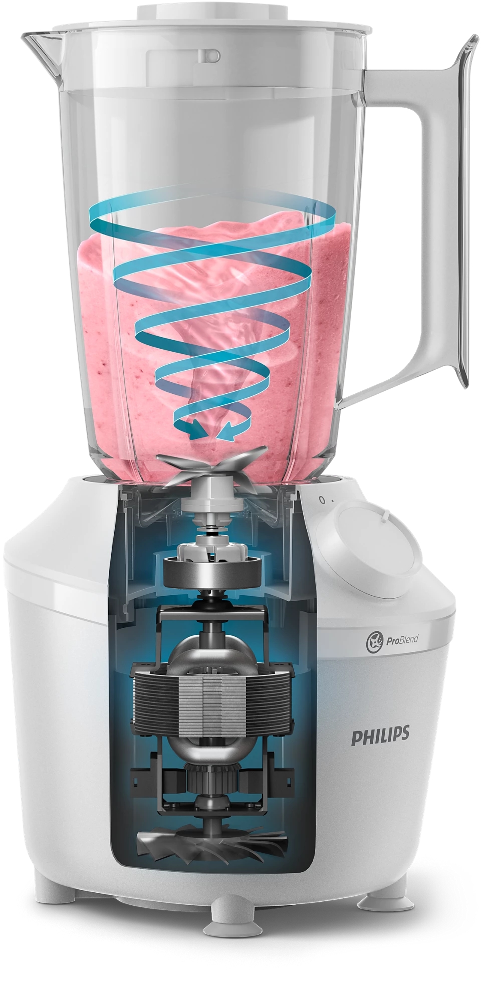 Philips Series 3000 Electric Blender, 450 Watt, 1.9 Liter, Single Speed, HR2041/50 - White product image 7