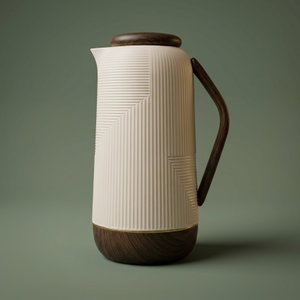 Glory Rawaa thermos, 1 liter, thermal glass inner container, plastic outer shell - beige product image