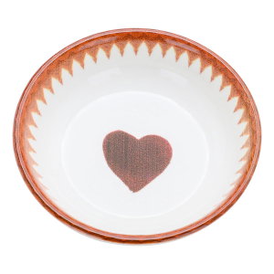 Al Saif Gallery porcelain serving plate, 10.5 cm, heart pattern - brown product image 2