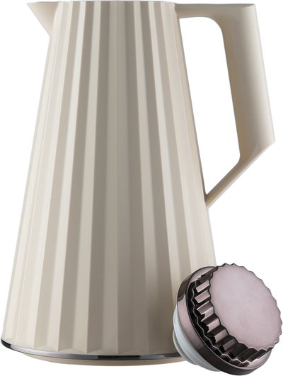 Elegance Figo Thermos, 1 liter, glass inner container, nickel lid - Beige product image 5
