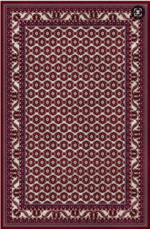 سجاده كورتينا شكل مستطيل، 2×3 سم، صنع آلياً - احمر غامق product image