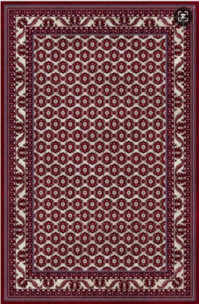 سجاده كورتينا شكل مستطيل، 2×3 سم، صنع آلياً - احمر غامق product image 1