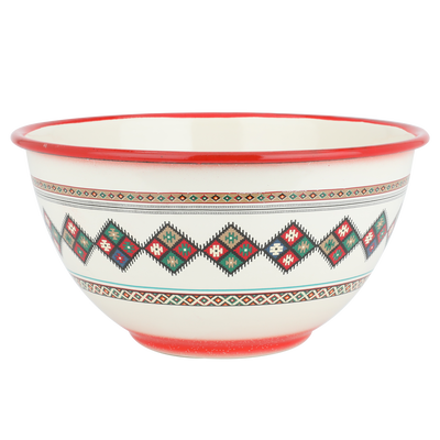 زبدية غضار السيف غاليري، 18سم، دائري عميق - أبيض product image 1