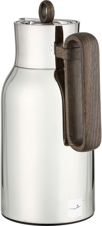 طقم ترامس الدرة السيف غاليري، 1 / 1 لتر، 2 قطعة، حافظة داخلية زجاج، ضغاط، يد خشبي - فضي لامع product image 6