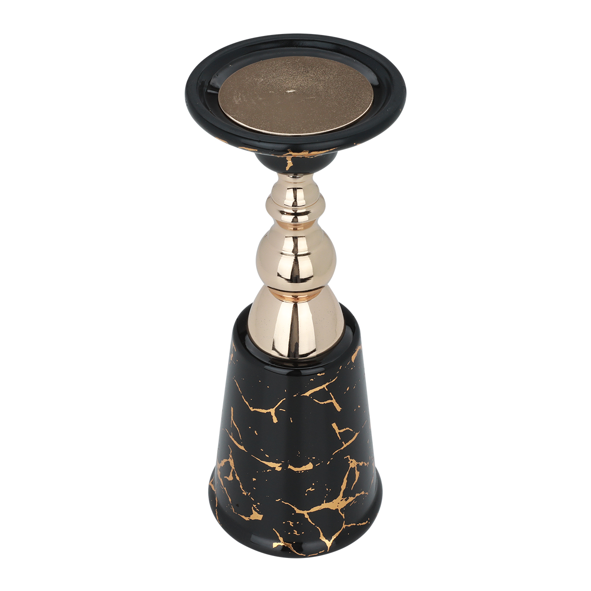 Al-Abdul Latif porcelain candlestick, 10 x 10 x 29 cm - black marble product image 2