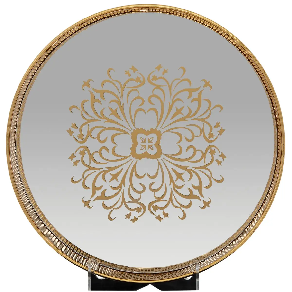 صينية تقديم الومونيوم السيف غاليري، 5×35×35 سم - ذهبي product image
