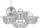 Korkmaz Alfa Steel Cookware Set, 9 Pieces - Silver product image 1