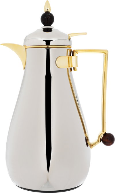 Al Saif Gallery Crystal Thermos Set, 1/0.7 liter, tofaria, thermal glass inner container, steel outer shell - silver product image 12
