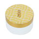 Alsaif Gallery Wooden Date, 11x11x8 cm, Round, with Engraved Gold Lid - White product image 2
