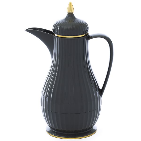 دلة تميم 2 السيف غاليري، 0.35 لتر، بخط ذهبي - رمادي غامق product image