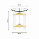 طقم طاولات زجاج و ستيل و اكرليك، 5 قطع - شفاف ذهبي product image 4