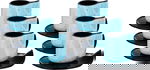 Al Saif Gallery porcelain coffee cups set, 12 pieces - black white product image 1