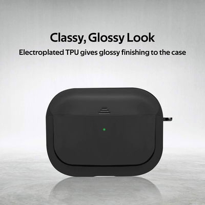 حافظة حماية ايربودز بولي يوريثين بروميت، متوافقة ايربودز برو - اسود product image 3
