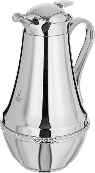 Al Saif Gallery Nouf thermos set, 0.7 / 1 liter, 2 pieces, thermal glass inner container, stainless steel outer shell - silver product image 7