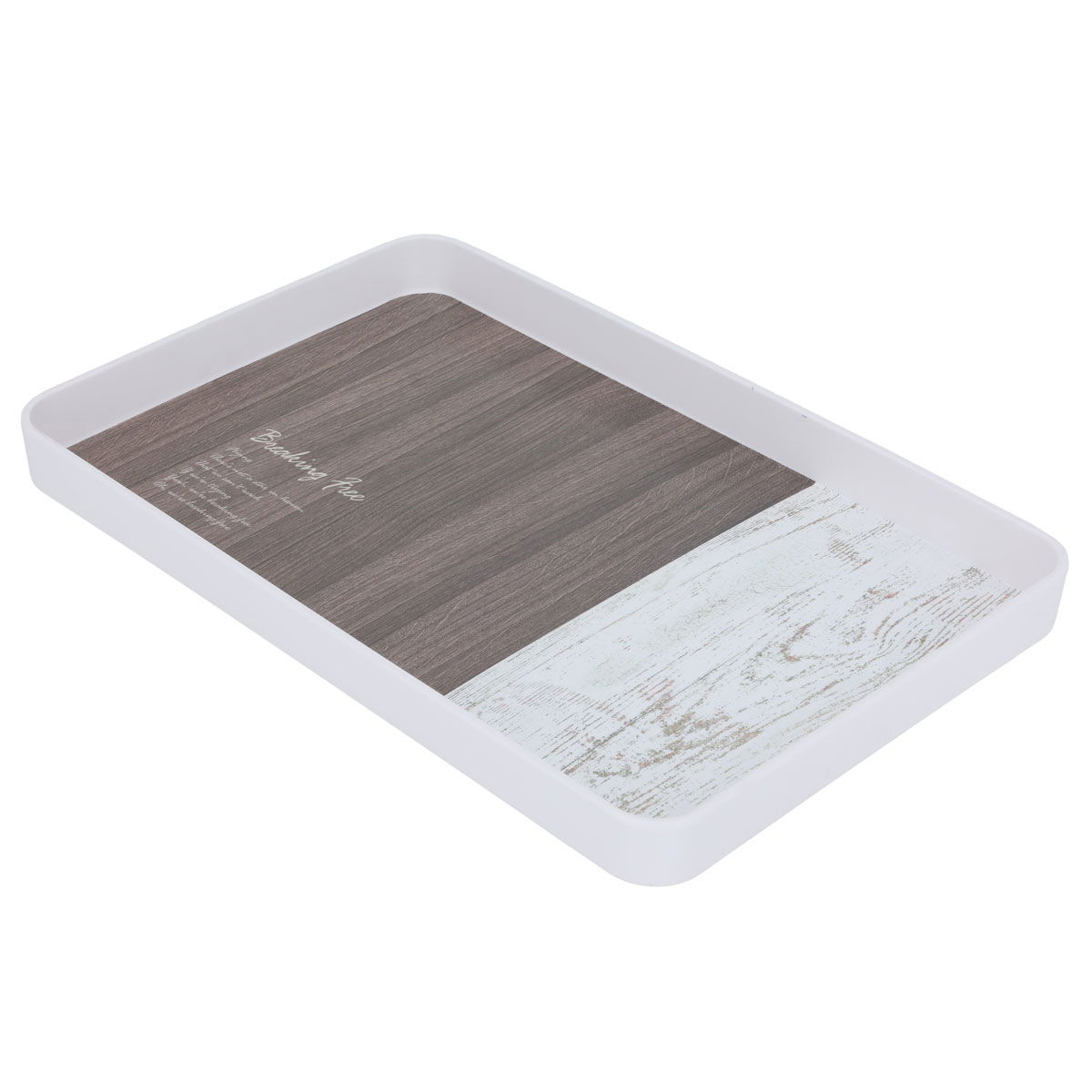 Al Saif Gallery plastic serving tray, 35 x 23 x 3 cm, rectangle - white brown product image 2
