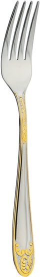 طقم شنطة ملاعق ستانلس استيل، 72 قطعة - فضي بذهبي product image 3