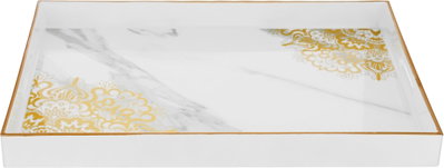 صينية تقديم فايبر السيف غاليري، 45×31×4 سم - رمادي رخامي product image 1
