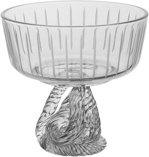 وعاء تقديم زجاج السيف غاليري، 14.5x14.5x14 سم، قاعدة، دائري - شفاف product image