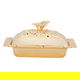 Al Saif Gallery steel date, 12.3 cm, rectangular, golden embossed, with lid - gold product image 1