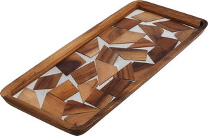 Al Saif Gallery Wooden Serving Tray, 41x18x2.4 cm, Rectangular - Wooden product image 2