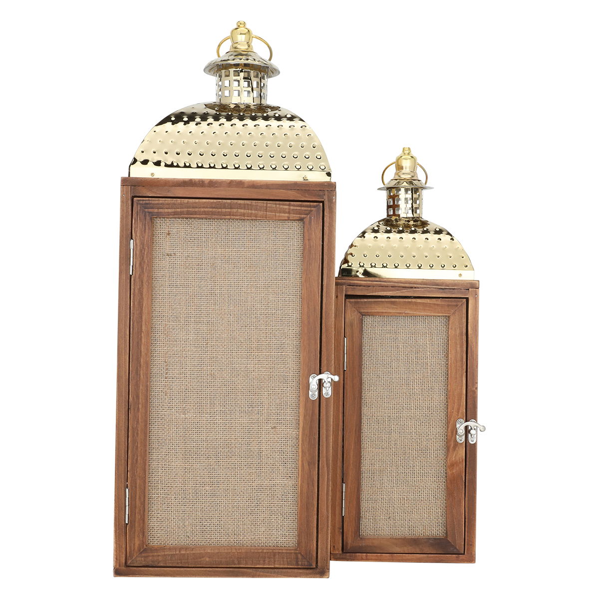 طقم فوانيس خشبي السيف غاليري، 2 قطعة - بني product image 3