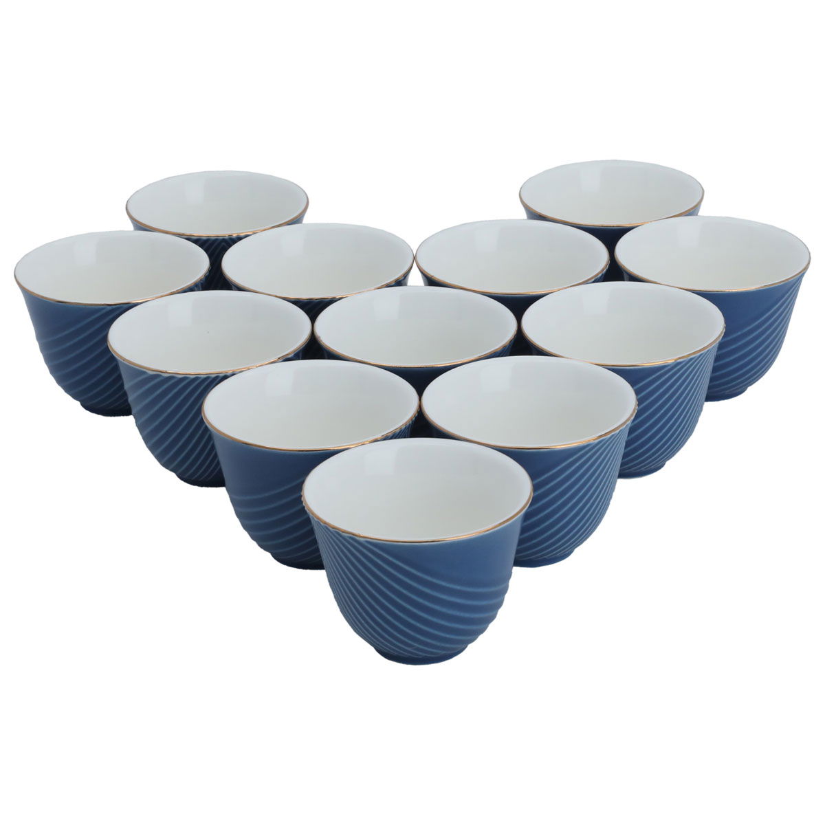 Al Saif Gallery Arabic coffee cups set, porcelain, 12 pieces - blue product image 2