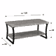 طقم طاولات خشب MDF و معدن، 5 قطع - رمادى اسود product image 3