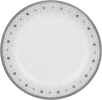طقم سفرة بورسلان السيف غاليري، 24 قطعة، شكل دائري بحافة رمادي - ابيض رمادي product image 5