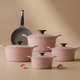 Extrema Granite Neo Flame Cookware Set, 9 Pieces - Pink product image 1