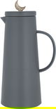 Al Saif Gallery Royal 8 thermos crescent lid, 1 liter, glass inner container, plastic outer shell - dark gray product image 1