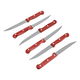 Al Saif Gallery steel knife set, 6 pieces, with wooden handle - red product image 1