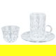 Al Saif Gallery glass tea and coffee set, 18 pieces - transparent product image 1