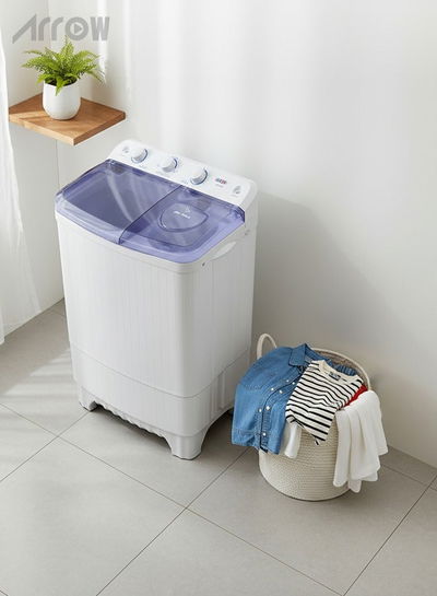 Arrow RO-06TTB Semi-Automatic Washing Machine, 4.5 kg, Twin Tub, 1600 RPM - White product image 5
