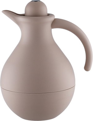 Banan Timeless Thermos, 1 Liter, Glass Interior, Push-Button Lid - Light Brown product image 2