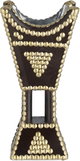 مبخرة باكستاني خشب، 13x13x27 سم، قاعدة - أسود ذهبي product image 1