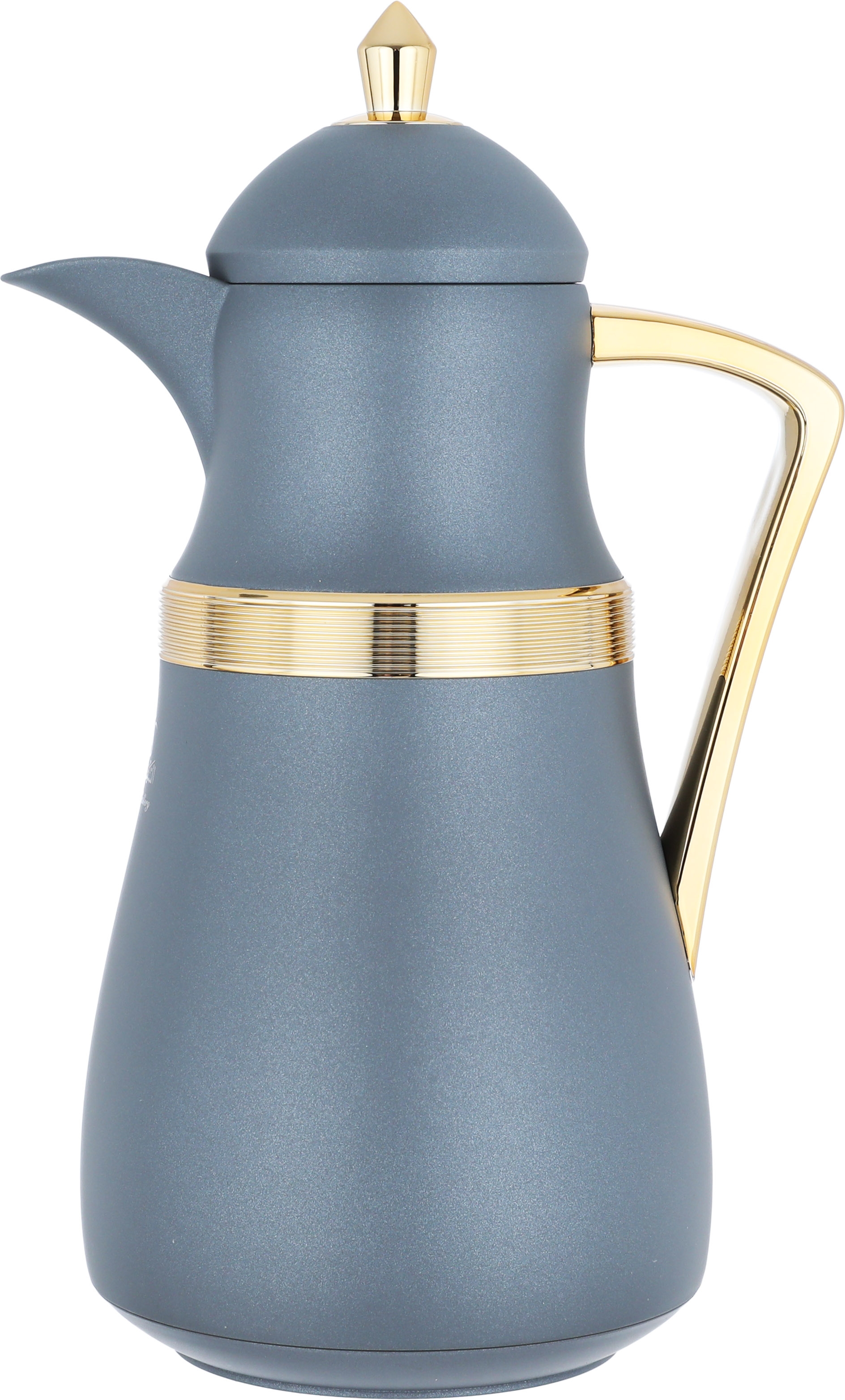 Al Saif Gallery Najd thermos set, 1 liter, thermal glass inner shell, plastic outer shell, 2 pieces - golden gray product image 2
