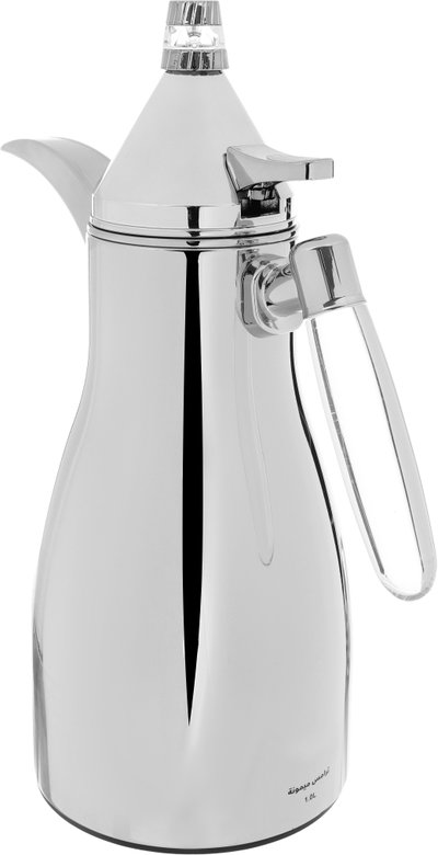 Alsaif Gallery Falwah Thermos Set, 2 Pieces, 1/1 Liter, Glass inner container, Stainless Steel Body - Silver product image 7