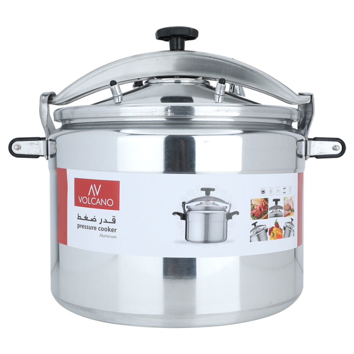 Al Saif Gallery Volcano Aluminum Pressure Cooker, 50 Liters - Silver product image