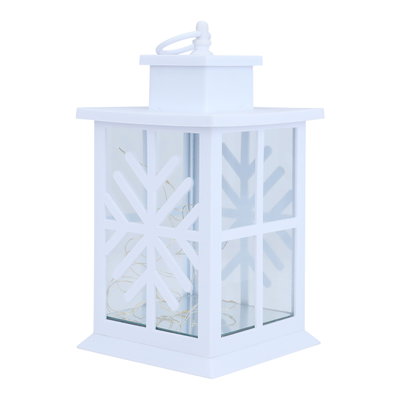 فانوس بشمعة رواد العائلة، 13x13x20 سم - ابيض product image 1