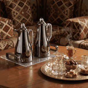 طقم ترامس عبق السيف غاليري، 1/0.7 لتر، خامة داخلية زجاج، 3 قطع، طوفرية ، يد شفاف - اسود شفاف product image 2