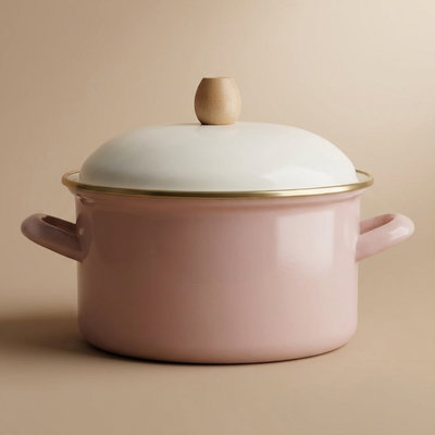 Al Saif Gallery Steel Cooking Pot, 20 cm - Pink Beige product image 1