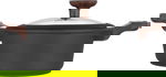 طقم قدور جرانيت وألمنيوم بغطاء زجاج روبوست، 9 قطع - أسود product image 6