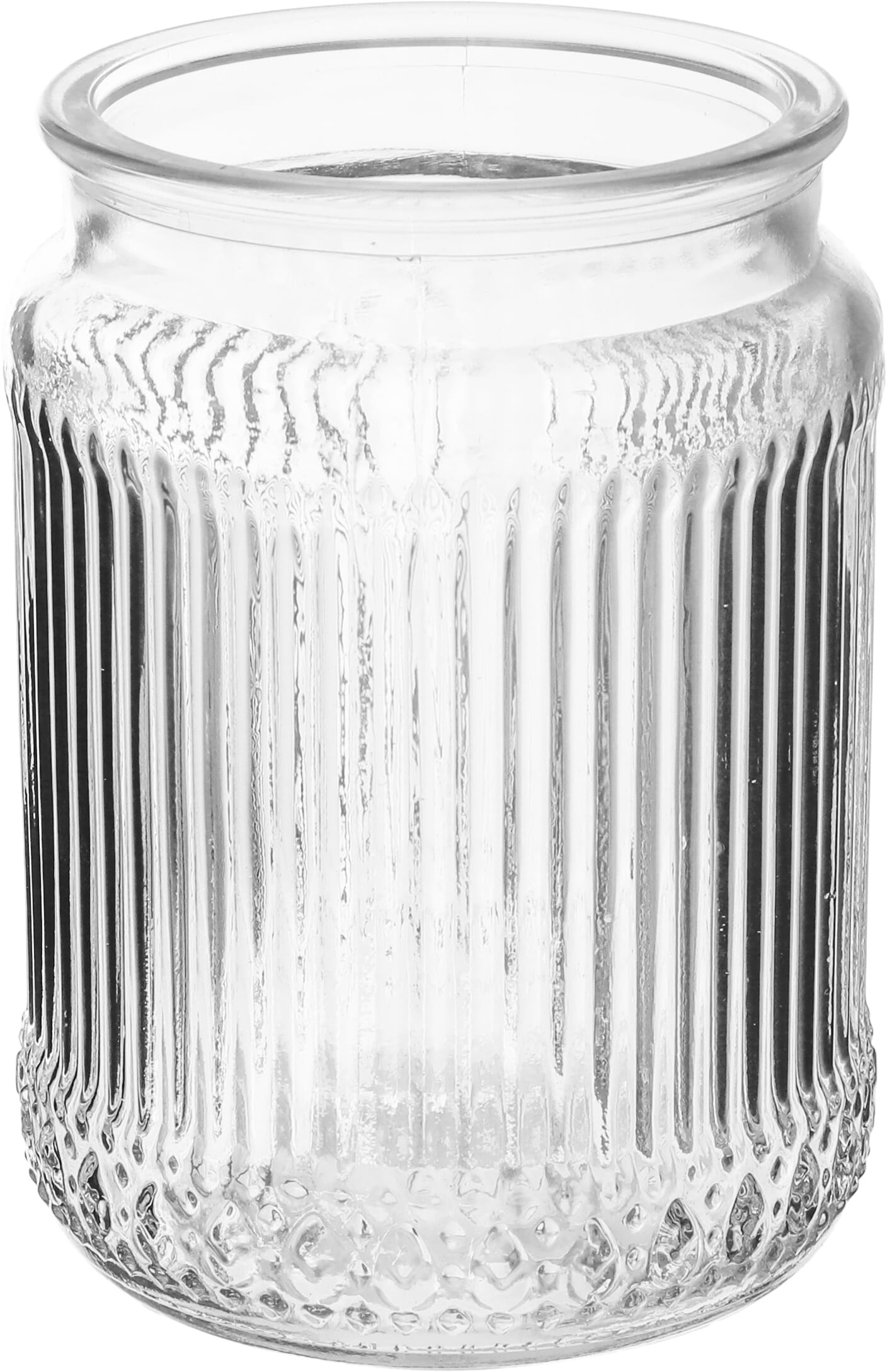طقم برطمانات زجاج وهج الماسة، 750 مل، قطعتين، غطاء خشب مخطط - شفاف بني product image 3
