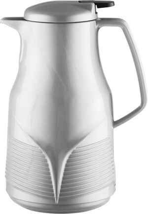 Rhinestone thermos, 1 liter, thermal glass inner shell, plastic outer shell - silver product image