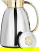 Al Saif Gallery Yatooq thermos, 1 liter, golden handle, thermal glass inner container, steel outer shell - silver product image 4