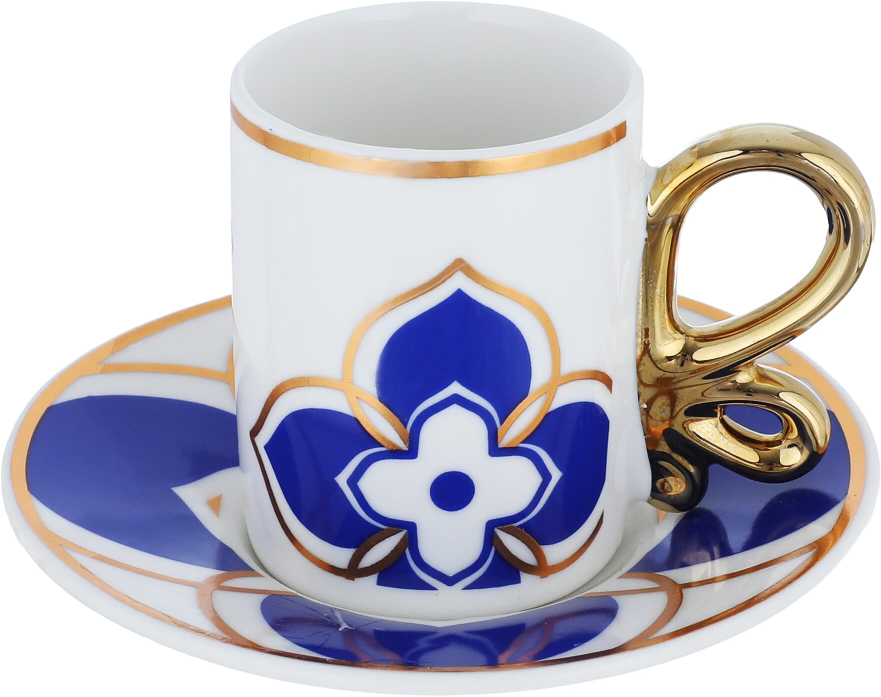 Al Saif Gallery porcelain coffee cup set, 12 pieces, saucer - white product image 2