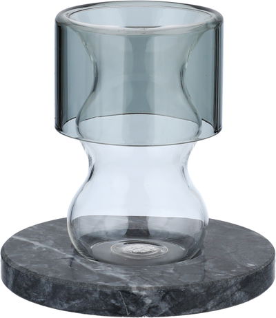 طقم تقديم شاي وقهوة زجاج صحن رخام السيف غاليري، 18 قطعة - شفاف أسود product image 3